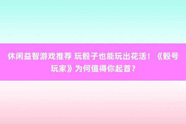 休闲益智游戏推荐 玩骰子也能玩出花活！《骰号玩家》为何值得你起首？